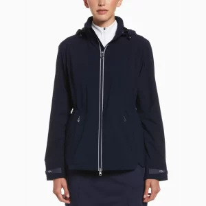 **SALE** CGRFC0A5 Womens Wind and Water Resistant Golf Jacket with Packable Hood (Medium)