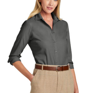 **Sale Medium Only**BB18003 Brooks Brothers® Women’s Wrinkle-Free Stretch Nailhead Shirt