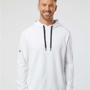 **Sale 2XL Only**Adidas - Textured Mixed Media Hooded Sweatshirt - A530