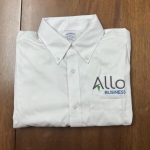 **SALE** TBB18002 Brooks Brothers Tall Wrinkle-Free Stretch Nailhead Shirt **MEDIUM BUSINESS ONLY**